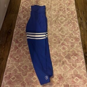 Bombshell Sportswear Blue and White Cropped Jumpsuit